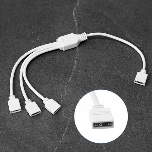 2 قطعة 1 إلى 3 ARGB كابل مقسم مروحة مقسم 5 فولت 3 دبوس كابل تمديد RGB قابل للعنونة مع دبابيس ذكر لمبرد وحدة المعالجة المركزية لهيكل الكمبيوتر، 11.8 بوصة in Saudi Arabia
