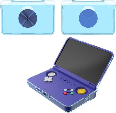 حافظة واقية لجهاز Retroid Pocket Flip 2، حافظة جلدية مقاومة للخدش ومضادة للصدمات، غطاء حماية كامل من مادة TPU وملحقات وحدة التحكم في الألعاب (أزرق شفاف) in Kuwait
