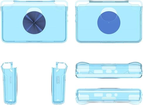 حافظة واقية لجهاز Retroid Pocket Flip 2، حافظة جلدية مقاومة للخدش ومضادة للصدمات، غطاء حماية كامل من مادة TPU وملحقات وحدة التحكم في الألعاب (أزرق شفاف) in Kuwait