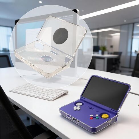 حافظة واقية لجهاز Retroid Pocket Flip 2، حافظة جلدية مقاومة للخدش ومضادة للصدمات، غطاء حماية كامل من مادة TPU وملحقات وحدة التحكم في الألعاب (أزرق شفاف) in Kuwait