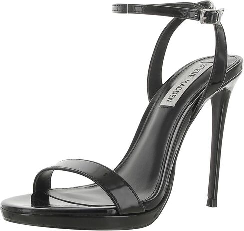 Steve Madden Women's Wafer Heeled Sandal, Black, 6 in Kuwait