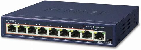 GSD-908HP 8-Port 10/100/1000T 802.3at PoE + 1-Port Gigabit Desktop Switch in Saudi Arabia