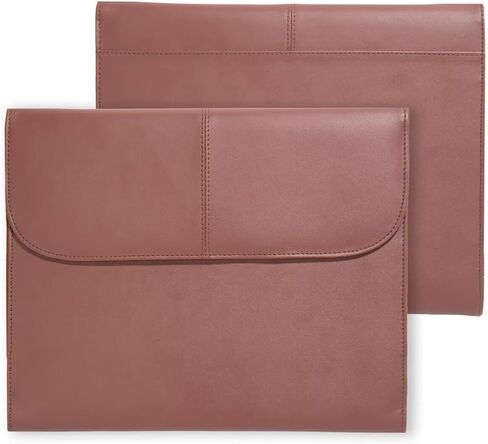 Slim Brown Faux Leather Tablet Sleeve for 10 Inch Tablets, Magnetic Closure Protective Cover for Men and Women in Saudi Arabia
