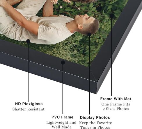 12 حزمة 11x14 إطارات الصور ، عرض 8x10 مع حصيرة أو 11x14 بدون حصيرة ، مجموعة إطار جدار معرض أسود ، 11 × 14 مجموعة من مجموعة من 12 إطارات صور ديكور الجدار المليئة بالجدار ، الأسود in Kuwait