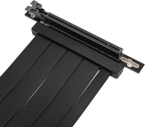 كابل Pomya PCIe 4.0 X16 Riser، كابل تمديد GPU عمودي عالي السرعة محمي لـ RTX4090 RX8900 مع معدل نقل 64 جيجابت في الثانية، موصل عكسي 90 درجة (50 سم) in Kuwait