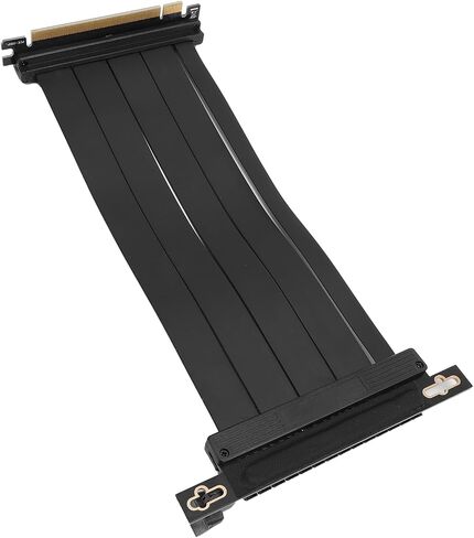 كابل Pomya PCIe 4.0 X16 Riser، كابل تمديد GPU عمودي عالي السرعة محمي لـ RTX4090 RX8900 مع معدل نقل 64 جيجابت في الثانية، موصل عكسي 90 درجة (50 سم) in Kuwait
