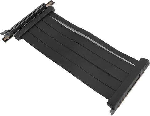 كابل Pomya PCIe 4.0 X16 Riser، كابل تمديد GPU عمودي عالي السرعة محمي لـ RTX4090 RX8900 مع معدل نقل 64 جيجابت في الثانية، موصل عكسي 90 درجة (50 سم) in Kuwait