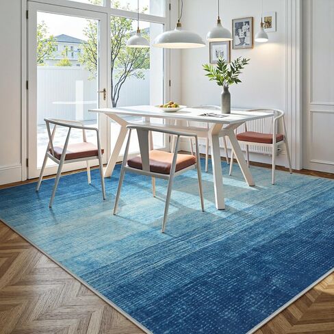 Wonnitar Modern Ombre Black Washable Rugs 2x3, Small Non-Slip Rug for Entryway Indoor Front Door Mat, Abstract Non-Shedding Soft Throw Mat for Bedroom Entrance (Black-Dark Gunmetal,2'x3') in Kuwait