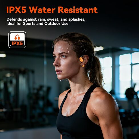 Bone Conduction Headphone Wireless Bluetooth 5.4, 0.8g Sleep Earbuds with HD Mic/Touch Control/Clear Calls, Open Ear Headphones with Earhook for Cycling Yoga Workouts(Black) in Kuwait