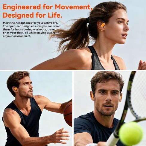 Bone Conduction Headphone Wireless Bluetooth 5.4, 0.8g Sleep Earbuds with HD Mic/Touch Control/Clear Calls, Open Ear Headphones with Earhook for Cycling Yoga Workouts(Black) in Kuwait