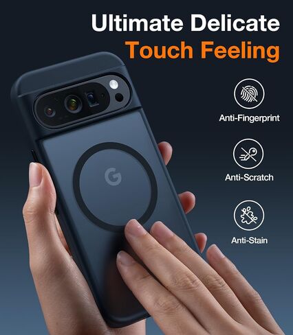 حافظة TORRAS مغناطيسية مقاومة للصدمات لهاتف Google Pixel 10 Pro XL، مغناطيس قوي مناسب لـ MagSafe، حماية من الدرجة 12FT، حافظة رفيعة شفافة غير لامعة لهاتف Pixel 10 Pro XL مع أزرار متعددة الألوان، أسود in Saudi Arabia