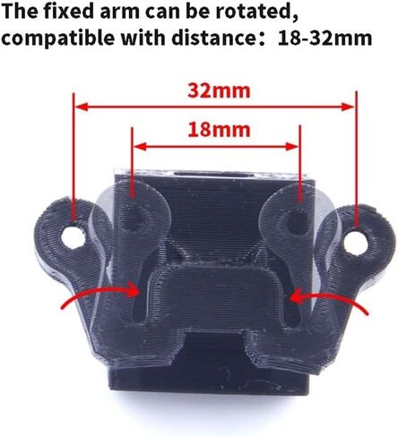 3D Printed M80 Pro BN220 GPS Module TPU Holder Mounting Bracket 18 To 32mm Distance Compatible With Drone Parts Quadcopter Models Race Drone Frame Parts(L22 W22 H8 BLACK) in Saudi Arabia