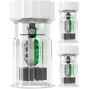 SPORTS WORLD VISION Hydrogen Peroxide Contact Lens Case (3 Pieces) Easy to Carry Vented Universal Protective Case, Barrel Shaped Contact Lens Cleaning Container for Everyday Use in Kuwait