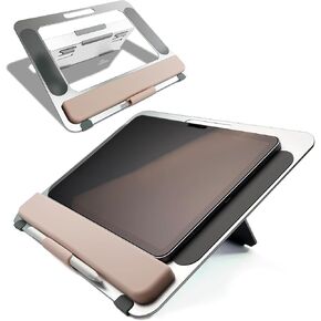 Aluminum Tablet Stand for iPad Air Pro Samsung Galaxy Tab and More 9.7/10.2/10.9/11/13inch,Adjustable Portable Mountwith Wrist Rest & Pencil Holder,Drawing/Desk/Writing (Silver) in Saudi Arabia