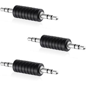 3 قطع 3.5 ملم جاك إلى 3.5 ملم محول صوت ذكر موصلات ذكر إلى ذكر قابس ستيريو جاك معدني ذكر سماعة جاك موصل مقرنة لجهاز استقبال BT، مشغل MP3، جهاز إرسال السيارة، مكبرات الصوت in Kuwait