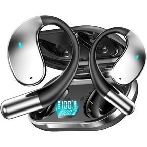 سماعات أذن لاسلكية بلوتوث مفتوحة الأذن، سماعات رأس، ميكروفون إلغاء الضوضاء ENC، صوت هاي فاي وباس عميق، مقاومة للماء IP54، بطارية 68 ساعة، للجري، السفر، العمل، دراسات الترجمة، ركوب الدراجات، التمرين in Kuwait