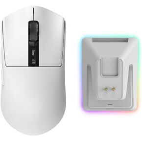 TECWARE EX1 Lightweight Gaming Mouse | 26K DPI Wireless Mouse with OLED Display | 59g Ultra-Light Design | RGB Charging Dock | Tri-Mode Connectivity 2.4GHz/Bluetooth/Wired with Grip Tape | Black in Kuwait