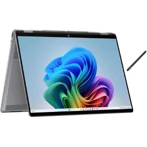 كمبيوتر محمول HP OmniBook X Flip 2 في 1 مقاس 16 بوصة بدقة FHD+ تعمل باللمس | AMD Ryzen AI 5 340 | AMD Radeon 840M | Copilot | إضاءة خلفية | فضي Meteor | ذاكرة وصول عشوائي DDR5 سعة 16 جيجابايت | محرك أقراص SSD سعة 2 تيرابايت | Windows 11 Home | حزمة مع قلم in Kuwait