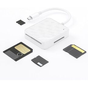 قارئ بطاقة SD USB C، محول بطاقة ذاكرة TAPDRA 4 في 1 من النوع C إلى SD لـ M2/ SD/XD/SM in Kuwait