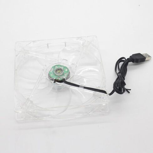 مروحة تبريد مزدوجة USB من Gadpiparty، مروحة USB مقاس 12 سم لجهاز التوجيه، جهاز الاستقبال، الخزانة، الكمبيوتر، مادة ABS، أبيض in Kuwait