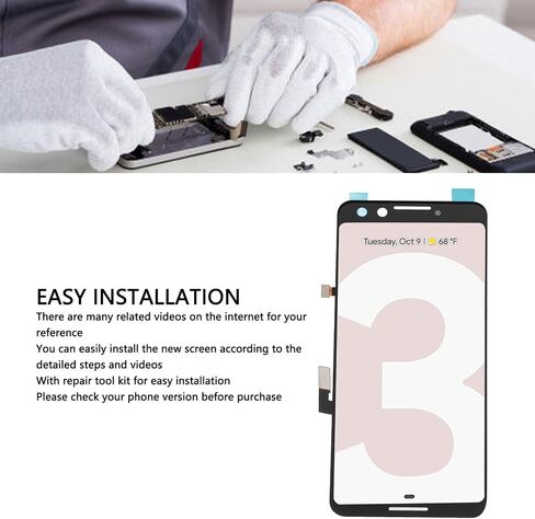 Screen Replacement for Pixel 3 G013A G013B, 5.5in Digitizer Assembly with Tool, Display Repair Kits, with Fingerprint Function in Saudi Arabia