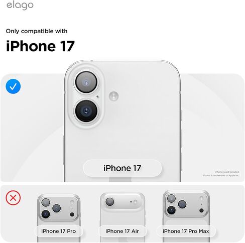elago 2 Pack Tempered Glass+ Screen Protector Compatible with iPhone 17 Pro Max - Case Friendly, 9H Surface Hardness, Anti-Fingerprint, Shatter-Proof, Scratch Protection, Bubble-Free in Saudi Arabia