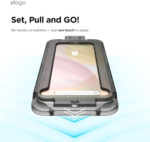 elago 2 Pack Tempered Glass+ Screen Protector Compatible with iPhone 17 Pro Max - Case Friendly, 9H Surface Hardness, Anti-Fingerprint, Shatter-Proof, Scratch Protection, Bubble-Free in Saudi Arabia