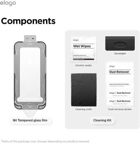 elago 2 Pack Tempered Glass+ Screen Protector Compatible with iPhone 17 Pro Max - Case Friendly, 9H Surface Hardness, Anti-Fingerprint, Shatter-Proof, Scratch Protection, Bubble-Free in Saudi Arabia