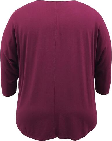بلوزة LEEBE للسيدات والمقاسات الكبيرة بأكمام قصيرة ومرصعة (Small-5X) in Kuwait