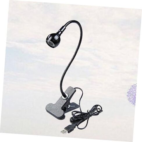LIFKOME 3W USB مصباح بمشبك مرن لحماية العين LED ضوء مع معقوفة لإضاءة طاولة السرير المنزلية والسفر باللون الأسود in Saudi Arabia