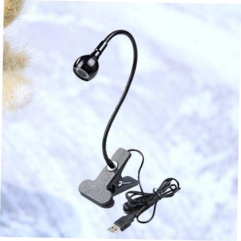 LIFKOME 3W USB مصباح بمشبك مرن لحماية العين LED ضوء مع معقوفة لإضاءة طاولة السرير المنزلية والسفر باللون الأسود in Saudi Arabia