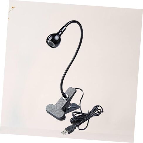 LIFKOME 3W USB مصباح بمشبك مرن لحماية العين LED ضوء مع معقوفة لإضاءة طاولة السرير المنزلية والسفر باللون الأسود in Saudi Arabia