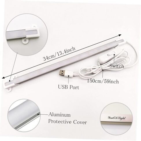 2 قطعة USB LED القراءة شريط إضاءة العناية بالعين مصباح مكتبي مع ضوء أبيض دافئ مرن القراءة شريط مصابيح لغرفة النوم الدراسة in Kuwait