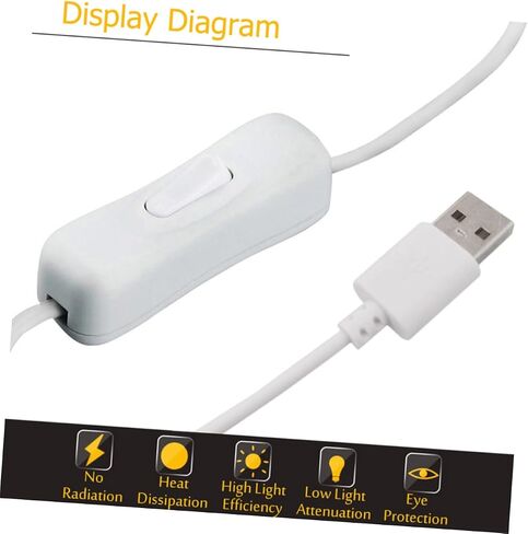 2 قطعة USB LED القراءة شريط إضاءة العناية بالعين مصباح مكتبي مع ضوء أبيض دافئ مرن القراءة شريط مصابيح لغرفة النوم الدراسة in Kuwait