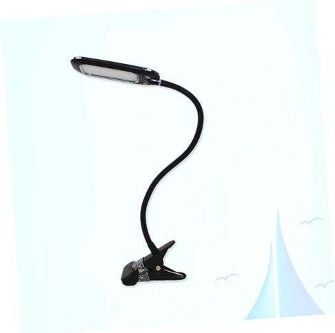 مصباح قراءة بمشبك USB LED للعناية بالعين، ضوء بمشبك مرن مع مستويات سطوع للسرير والسفر، ضوء كتاب محمول قابل لإعادة الشحن عبر USB باللون الأسود in Kuwait