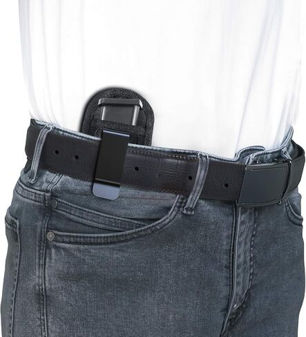 4-Pack Universal Magazine Holster Concealed Carry, IWB Handgun Mag Pouch, Single Double Stack Mags Holder Glock 17 19 26 43 Sig 1911 S&W M&P 9mm .40 .45 .380 Fits 7 10 15 Round Ammo Clips for Pistols in Saudi Arabia