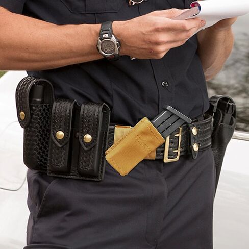 2 Packs Right-Handed 40º Angled Pistol Mag Pouch, Quick Release Tactical Double/Single 9MM Magazine Holder for 9mm, 40 Cal, 45 ACP, MOLLE/Battle Belt Compatible in Saudi Arabia