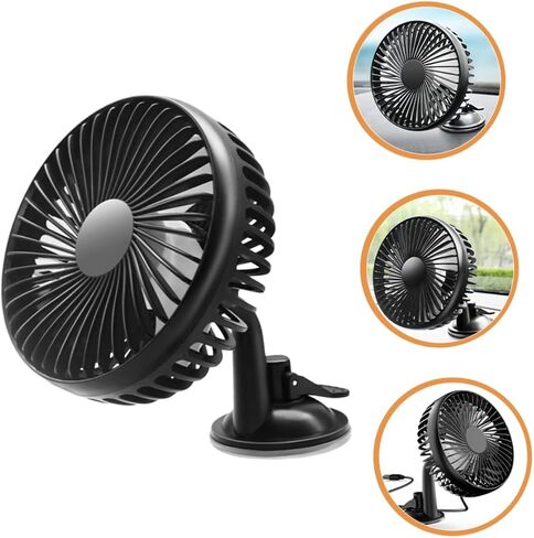 OUNONA 5pcs Car Usb Cooling Fan Rotatable Cup Design for Vehicles Low Noise Energy Efficient Auto Fan for Use for Trucks and Suvs in Saudi Arabia