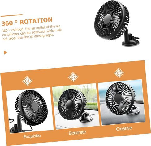 OUNONA 5pcs Car Usb Cooling Fan Rotatable Cup Design for Vehicles Low Noise Energy Efficient Auto Fan for Use for Trucks and Suvs in Saudi Arabia
