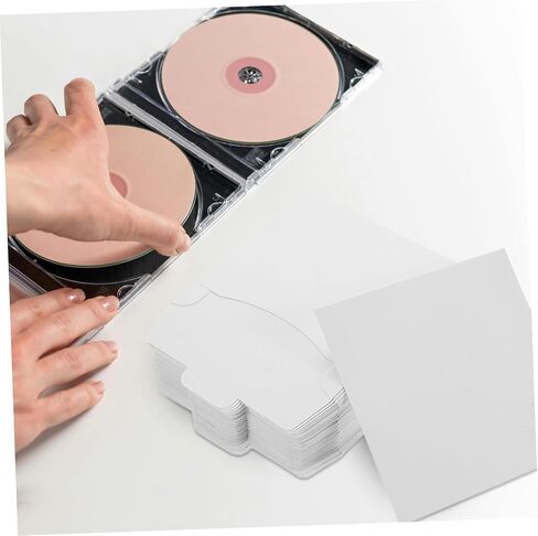 Ciieeo 50pcs CD Paper Envelopes DVD Storage Sleeves for DVDs Lightweight Protective Cases Simple Design for Organizing Discs Compatible with All Disc Formats in Saudi Arabia