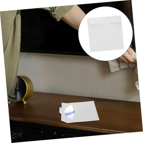 Ciieeo 50pcs CD Paper Envelopes DVD Storage Sleeves for DVDs Lightweight Protective Cases Simple Design for Organizing Discs Compatible with All Disc Formats in Saudi Arabia