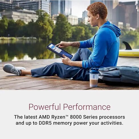 كمبيوتر محمول Dell Inspiron 14 2 في 1، AMD R5 8640HS، شاشة لمس عالية الدقة 14 بوصة، 32 جيجابايت DDR5، 1 تيرابايت SSD، رسومات Radeon، قارئ بصمات الأصابع، Windows 11 Pro، Wi-Fi 6 Copilot-AI، كمبيوتر محمول 2 في 1، مع ملحقات in Saudi Arabia