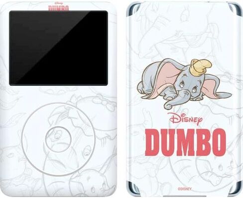 ملصق Skinit لمشغل MP3 متوافق مع iPod Classic (الجيل السادس) 80 جيجابايت - تصميم صورة مرسوم رسميًا من Disney Dumbo Classic in Saudi Arabia
