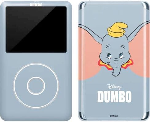 ملصق Skinit لمشغل MP3 متوافق مع iPod Classic (الجيل السادس) 80 جيجابايت - تصميم بورتريه ديزني دامبو مرخص رسميًا in Saudi Arabia