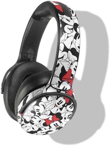 غلاف صوتي من Skinit متوافق مع Skullcandy Venue - تصميم بنمط وجه بوب بلون أحمر مرخص رسميًا من ديزني ميني ماوس in Saudi Arabia