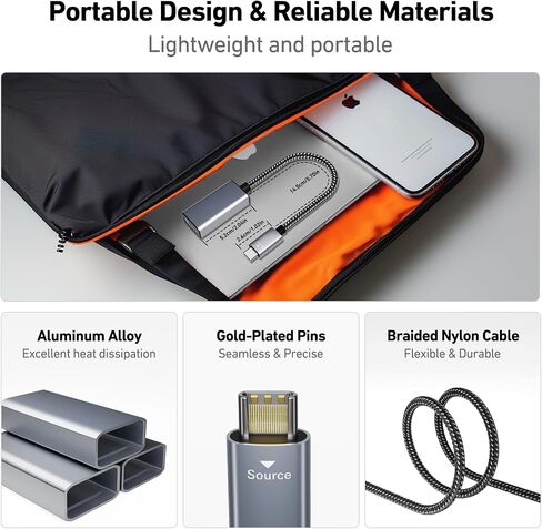 محول USB C إلى HDMI، محول USB من النوع C إلى HDMI [متوافق مع Thunderbolt 3/4] مع iPhone 15 Pro/Max، MacBook Pro/Air 2023، iPad Pro، iMac، S23، XPS 17، Surface Book 3 والمزيد in Saudi Arabia