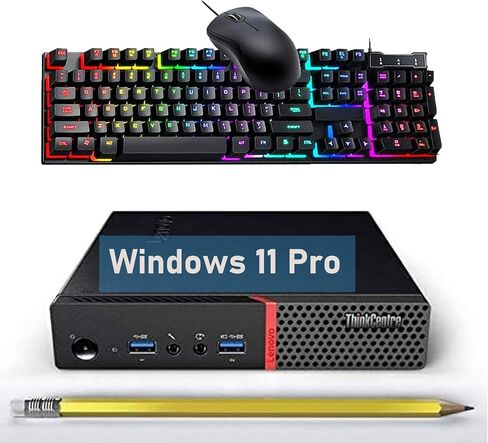 Lenovo ThinkCentre M900 Tiny Desktop PC, Intel Core i5-6500, 8GB RAM, 256GB SSD, Keyboard and Mouse, USB WiFi, USB Bluetooth, Windows 11 Professional (Renewed) in Saudi Arabia