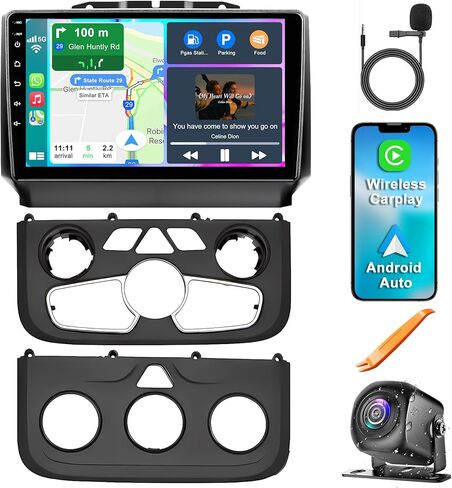 راديو سيارة 4G+64G لسيارة جيب جراند شيروكي 2014-2021، رانجلر 2018-2020، لسيارة دودج رام 1500/2500/3500 2013-2018، لسيارة دودج تشالنجر تشارجر 2015-2023، ستيريو السيارة، كاربلاي/أندرويد أوتو، ملاحة جي بي إس in Kuwait