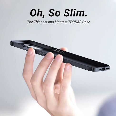 TORRAS Slim Fit for iPhone 17 Pro Max Case, Ultra Thin 17 Pro Max Case, Lightweight Matte Anti-Scratch Hard PC Cover Phone Case for iPhone 17 Pro Max 6.9 inch, Clear in Saudi Arabia