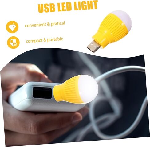 NUOBESTY 4 قطع USB مصابيح LED صغيرة مصابيح ليلية محمولة للاستخدام في حالات الطوارئ مصابيح USB مدمجة للسفر المكتبي تركيبات إضاءة صغيرة متعددة الاستخدامات in Kuwait